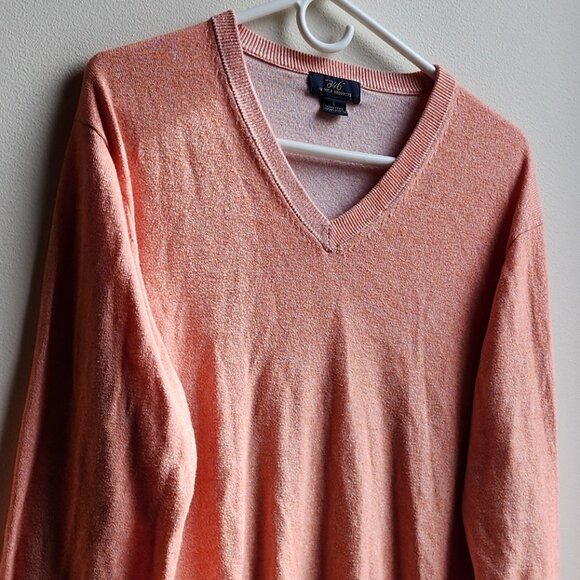 Brooks Brothers "346" Peach/Pink V-Neck Sweater Size Large - Picture 2 of 16